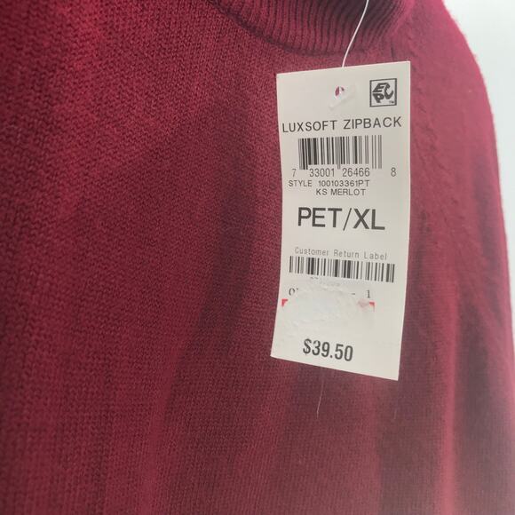 Karen Scott Crew Neck Pullover Back Zip Sweater XL - Picture 5 of 5